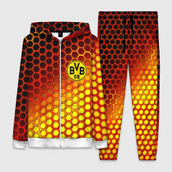 Женский 3D-костюм Borussia металлические соты, цвет: 3D-белый