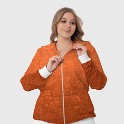 Женский 3D-костюм Кораллово-оранжевый текстурный градиент, цвет: 3D-белый — фото 2