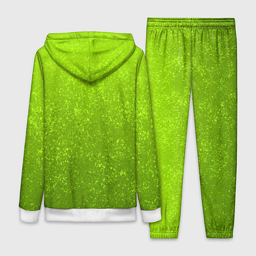 Женский костюм Жёлто-зелёный кислотный текстурный градиент / 3D-Белый – фото 2