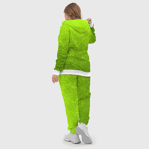 Женский костюм Жёлто-зелёный кислотный текстурный градиент / 3D-Белый – фото 5