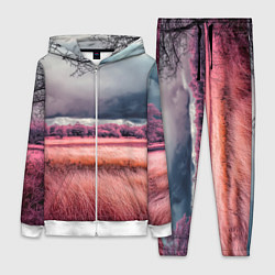 Женский костюм Поле и деревья пейзаж - инфракрасный стиль