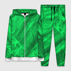 Женский 3D-костюм Зелёный малахитовый абстракция камень, цвет: 3D-белый