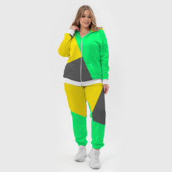 Женский 3D-костюм Жёлто-серо-зелёный трёхцветный, цвет: 3D-белый — фото 2