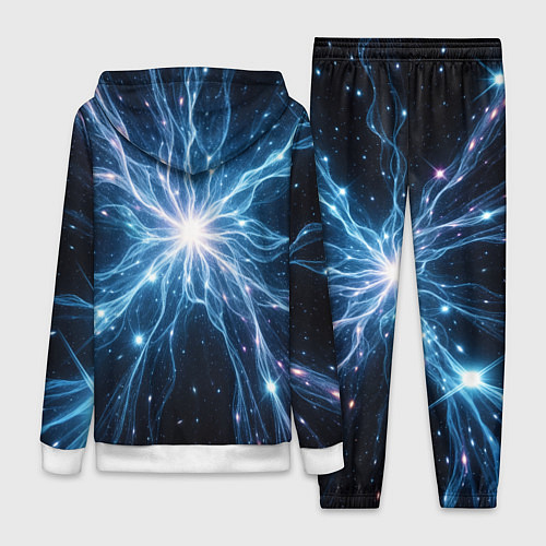 Женский костюм Всплеск света и звезды - космическая абстракция / 3D-Белый – фото 2