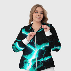 Женский 3D-костюм Color light blue black, цвет: 3D-белый — фото 2