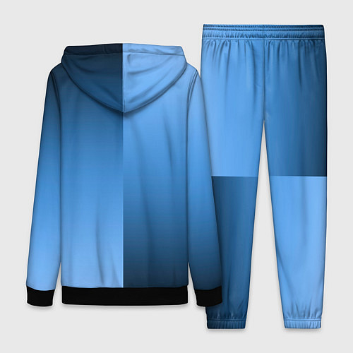 Женский костюм Градиент сине-голубой пополам / 3D-Черный – фото 2