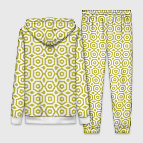 Женский костюм Оливковый арт деко на белом фоне / 3D-Белый – фото 2