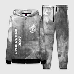 Женский костюм Cyberpunk 2077 - grey gradient вертикально