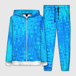 Женский 3D-костюм Голубой неоновый абстрактная текстура, цвет: 3D-белый