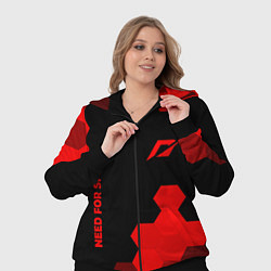 Женский 3D-костюм Need for Speed - red gradient вертикально, цвет: 3D-черный — фото 2