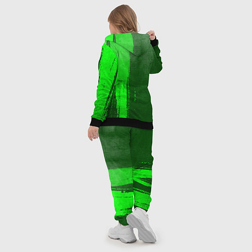 Женский костюм Asking Alexandria - green gradient по-вертикали / 3D-Черный – фото 5