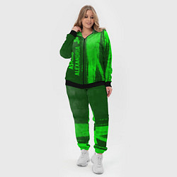 Женский 3D-костюм Asking Alexandria - green gradient по-вертикали, цвет: 3D-черный — фото 2
