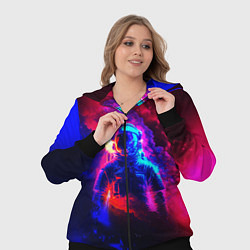 Женский 3D-костюм Космонавт в пламени, цвет: 3D-черный — фото 2