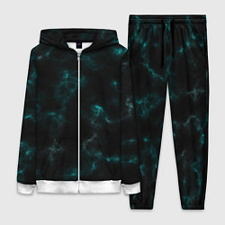 Женский 3D-костюм Color black turquoise, цвет: 3D-белый