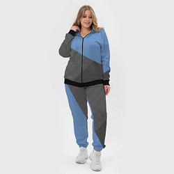 Женский 3D-костюм Сине-серый геометричный, цвет: 3D-черный — фото 2