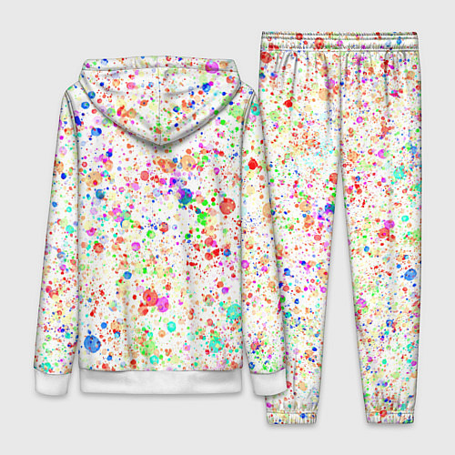 Женский костюм Белый с разноцветными брызгами / 3D-Белый – фото 2