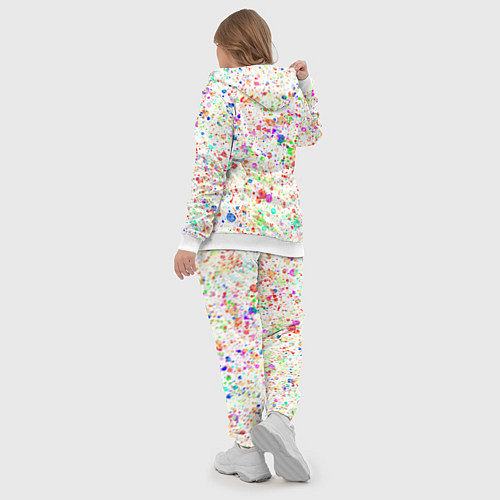 Женский костюм Белый с разноцветными брызгами / 3D-Белый – фото 5
