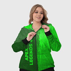 Женский 3D-костюм Apex Legends - green gradient по-вертикали, цвет: 3D-черный — фото 2