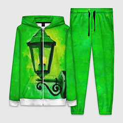 Женский 3D-костюм Уличный зелёный фонарь, цвет: 3D-белый