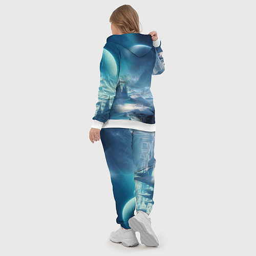 Женский костюм Снежный динозавр - история вымирания / 3D-Белый – фото 5