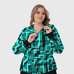 Женский 3D-костюм Неоновый голубой объёмный эффект, цвет: 3D-черный — фото 2