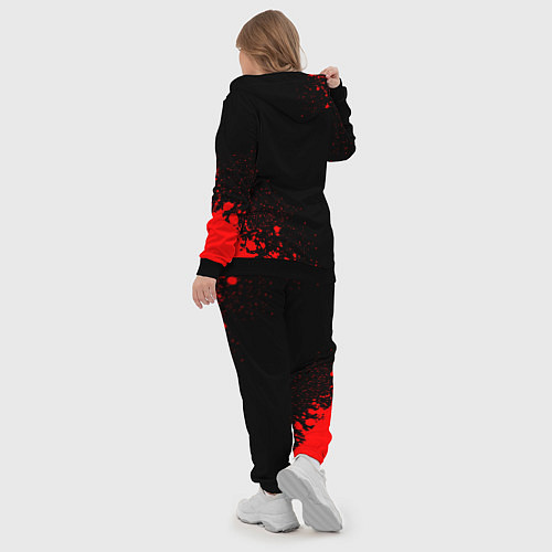 Женский костюм Slipknot - red gradient вертикально / 3D-Черный – фото 5