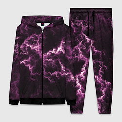 Женский 3D-костюм Lightning pink glow, цвет: 3D-черный