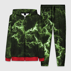 Женский 3D-костюм Lightning green glow, цвет: 3D-красный