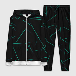 Женский 3D-костюм Color turquoise line, цвет: 3D-белый