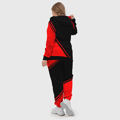 Женский костюм Sporting - red gradient вертикально / 3D-Черный – фото 5