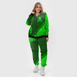 Женский 3D-костюм Half-Life - green gradient вертикально, цвет: 3D-черный — фото 2