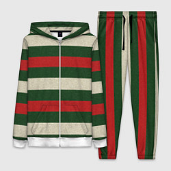 Женский 3D-костюм Цветные лини текстура ткани, цвет: 3D-белый