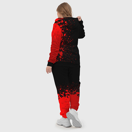 Женский костюм Barcelona - red gradient по-вертикали / 3D-Черный – фото 5