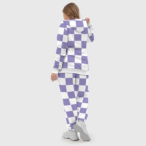 Женский костюм Квадраты фиолетовые / 3D-Белый – фото 5