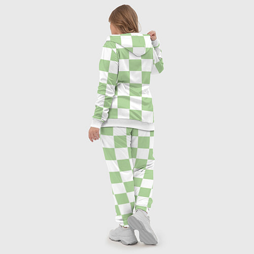 Женский костюм Квадраты зелёные / 3D-Белый – фото 5