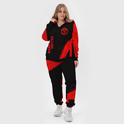 Женский 3D-костюм Manchester United - red gradient вертикально, цвет: 3D-черный — фото 2