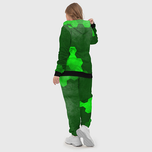 Женский костюм Hitman - green gradient вертикально / 3D-Черный – фото 5