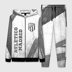 Женский 3D-костюм Atletico Madrid - white gradient вертикально, цвет: 3D-черный