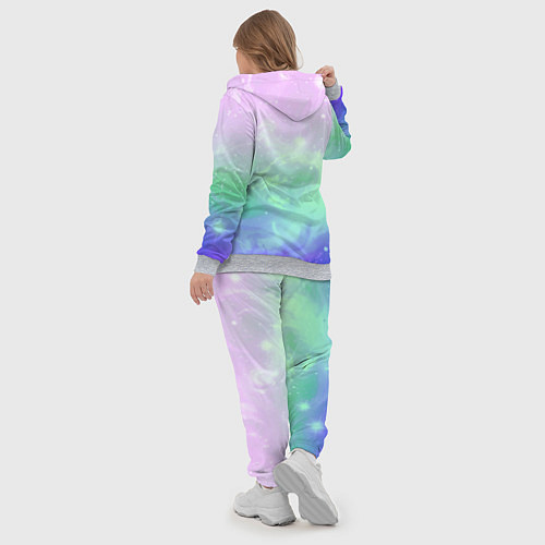 Женский костюм Космический бледный розово-синий / 3D-Меланж – фото 5