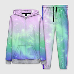 Женский 3D-костюм Космический бледный розово-синий, цвет: 3D-меланж