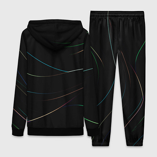 Женский костюм Чёрный с неоновыми полосами / 3D-Черный – фото 2