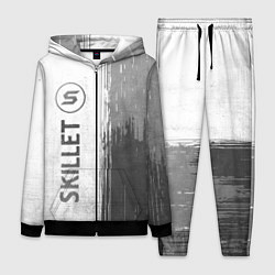 Женский 3D-костюм Skillet - white gradient по-вертикали, цвет: 3D-черный