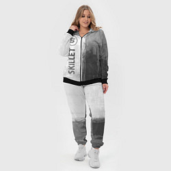 Женский 3D-костюм Skillet - white gradient по-вертикали, цвет: 3D-черный — фото 2