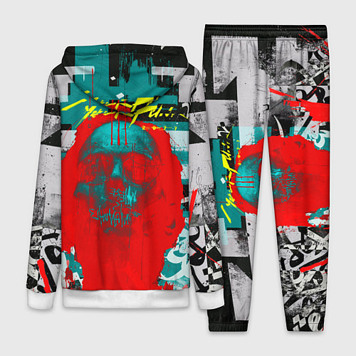 Женский костюм Cyberpunk 2077 гранж / 3D-Белый – фото 2