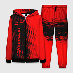 Женский 3D-костюм Chevrolet - red gradient по-вертикали, цвет: 3D-черный
