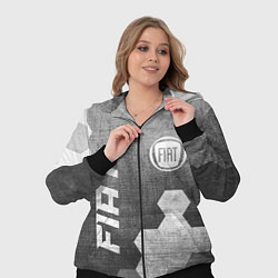 Женский 3D-костюм Fiat - grey gradient вертикально, цвет: 3D-черный — фото 2