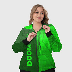 Женский 3D-костюм Doom - green gradient по-вертикали, цвет: 3D-черный — фото 2