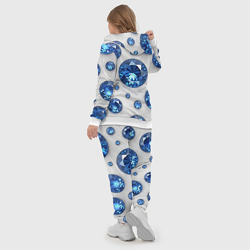 Женский костюм Россыпь сапфиров / 3D-Белый – фото 5