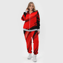 Женский 3D-костюм Красные мазги краски на черном, цвет: 3D-меланж — фото 2