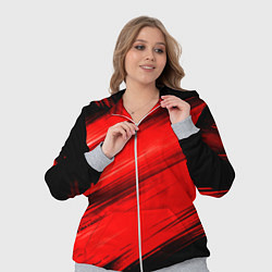 Женский 3D-костюм Красные мазги краски на черном, цвет: 3D-меланж — фото 2